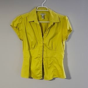 Banana Republic Stretch Blouse - Lemon - Size 12.